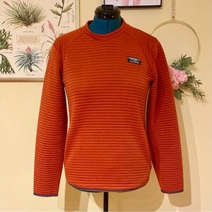 L.L. Bean Orange Airlight Pullover